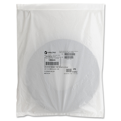 VELCRO ONE-WRAP Tie Bulk Roll Tie - Black - 75 ft Length - 1 / Pack (189645)