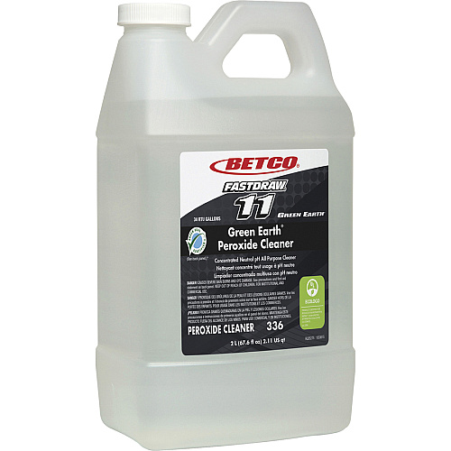 Betco Green Earth Peroxide Cleaner - FASTDRAW 11 For Floor, Shower, Glass, Tile, Grout, Bathroom - Concentrate - 67.6 fl oz (2.1 quart) - Citrus Scent - Recommended For: Stain Remover, Mineral Deposit Remover, Hard Water Remover, Soap Scum Remov (3364700)