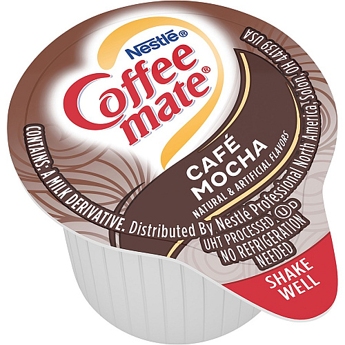 Coffee-mate Coffee mate Cafe Mocha Liquid Creamer Singles - Gluten-Free Cafe Mocha Flavor - 0.38 fl oz (11 mL) - 50 Serving - 50 / Box (35115)