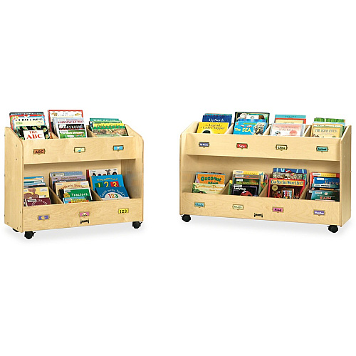 Jonti-Craft Mobile Section Book Storage Organizer 6 Compartment(s) - 29.50" Height x 36" Width x 16" Depth - Durable - Baltic - Acrylic - 1 Each (5368JC)