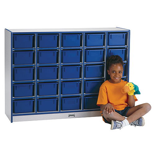 Rainbow Accents Rainbow Accents Cubbie Mobile Storage 25 Compartment(s) - 35.50" Height x 60" Width x 15" Depth - Durable, Laminated - Freckled Gray - Hard Rubber - 1 Each (4025JCWW003)