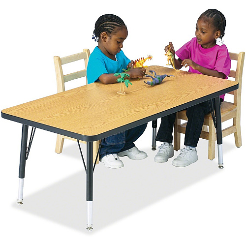 Jonti-Craft Berries Adult Height Color Top Rectangle Table Laminated Rectangle, Maple Top - Four Leg Base - 4 Legs - Height Adjustable - 24" to 31" Adjustment - 48" Table Top Length x 24" Table Top Width x 1.13" Table Top Thickness - 31" Heig (6403JCA011)