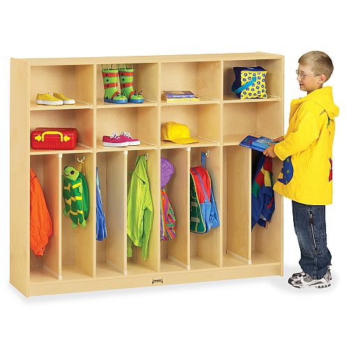 Jonti-Craft Rainbow Accents Large Neat-n-Trim Locker 8 Compartment(s) - 50.50" Height x 60" Width x 15" Depth - Durable, Hanging Hook, Rounded Corner - Baltic - Acrylic - 1 Each (2685JC)
