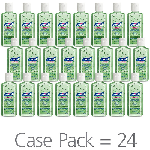 PURELL&reg; Hand Sanitizer Gel Floral Scent - 4 fl oz - Squeeze Bottle Dispenser - Kill Germs - Hand - Moisturizing - Green - Non-sticky, Residue-free, Moisturizing - 24 / Carton (963124CT)