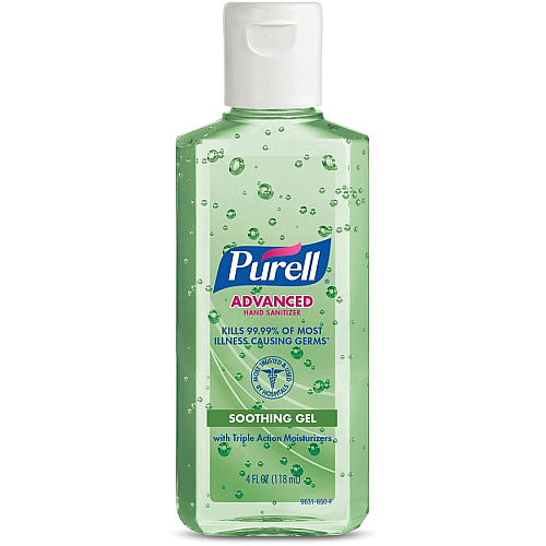 PURELL&reg; Hand Sanitizer Gel Floral Scent - 4 fl oz - Squeeze Bottle Dispenser - Kill Germs - Hand - Moisturizing - Green - Non-sticky, Residue-free, Moisturizing - 24 / Carton (963124CT)