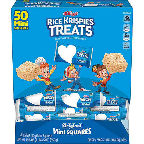 Kellogg's&reg Rice Krispies Treats&reg Minis Individually Wrapped - Original - 1 Serving Pack - 50 / Box (12346)