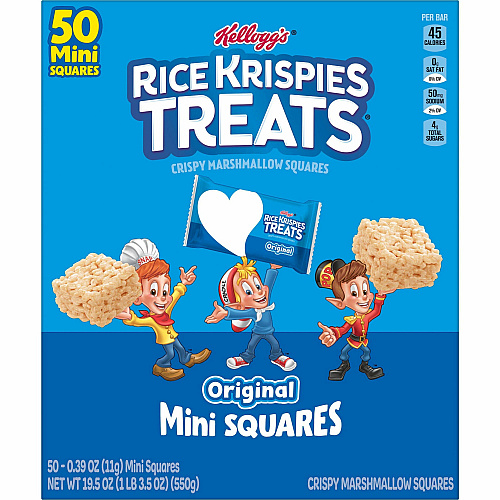 Kellogg's&reg Rice Krispies Treats&reg Minis Individually Wrapped - Original - 1 Serving Pack - 50 / Box (12346)