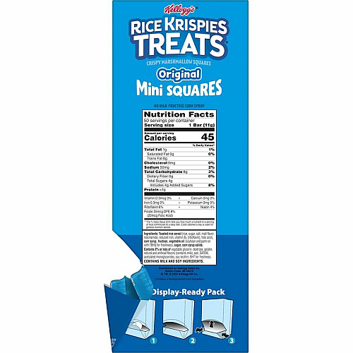 Kellogg's&reg Rice Krispies Treats&reg Minis Individually Wrapped - Original - 1 Serving Pack - 50 / Box (12346)