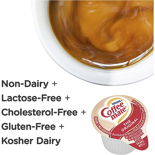 Coffee-mate Coffee mate Original Flavor Liquid Creamer Singles Original Flavor - 0.38 fl oz (11 mL) - 180 Serving - 180 / Carton (35120)