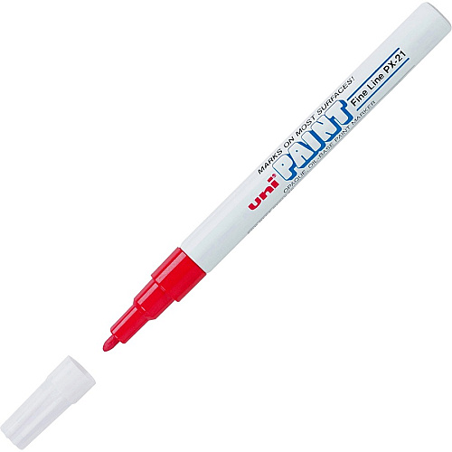 uni-ball uni&reg; uni-Paint PX-21 Oil-Based Marker Fine Marker Point - Red Ink - Oil Based - 1 Dozen (63702DZ)
