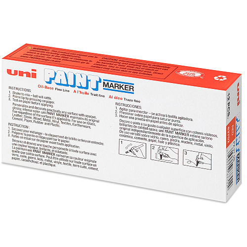 uni-ball uni&reg; uni-Paint PX-21 Oil-Based Marker Fine Marker Point - Red Ink - Oil Based - 1 Dozen (63702DZ)