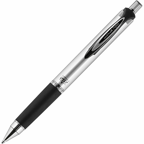 uni-ball uniball&trade; 207 Impact RT Gel Pens 1 mm Bold Pen Point - Refillable - Retractable - Black Ink - Gel-based - Metallic Barrel - 1 Dozen (65870DZ)
