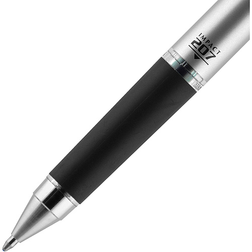 uni-ball uniball&trade; 207 Impact RT Gel Pens 1 mm Bold Pen Point - Refillable - Retractable - Blue Ink - Gel-based - Metallic Barrel - 1 Dozen (65871DZ)