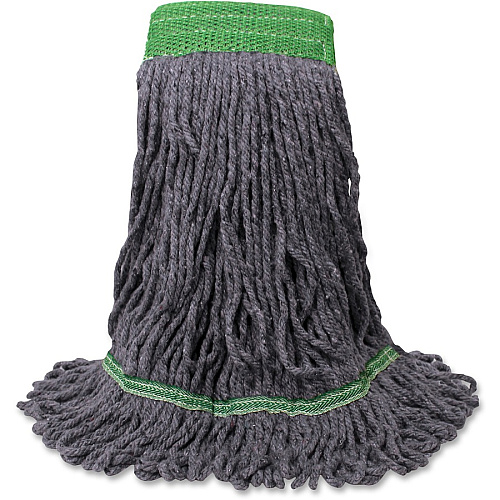 Genuine Joe 5" Headband Earth Mop Refill Medium - Quick Drying - Polyester Fiber - Blue - 1 Each (GJO20116)