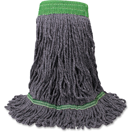 Genuine Joe 5" Headband Earth Mop Refill Medium - Quick Drying - Polyester Fiber - Blue - 1 Each (GJO20116)