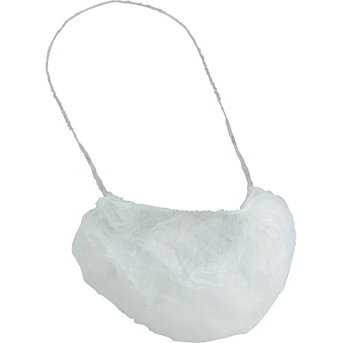 Genuine Joe Beard Cap White - Comfortable, Breathable - 100 / Bag (GJO85128)