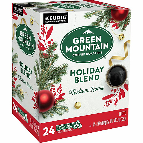 Green Mountain Coffee Roasters&reg; K-Cup Holiday Blend Coffee Regular - Medium - 24 K-Cup - K-Cup - 24 / Box (6204)