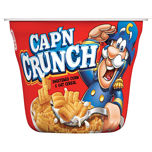 Quaker Oats Cap'N Crunch Corn/Oat Cereal Bowl Corn, Oat - 1.51 oz Bowl - 12 / Carton (31597)