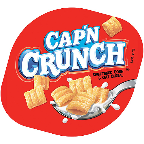Quaker Oats Cap'N Crunch Corn/Oat Cereal Bowl Corn, Oat - 1.51 oz Bowl - 12 / Carton (31597)
