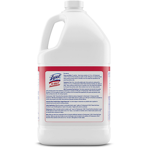 Lysol&reg; Professional No Rinse Sanitizer Concentrate - 128 fl oz (4 quart) - Disinfectant, Anti-bacterial - 1 Each (74389)