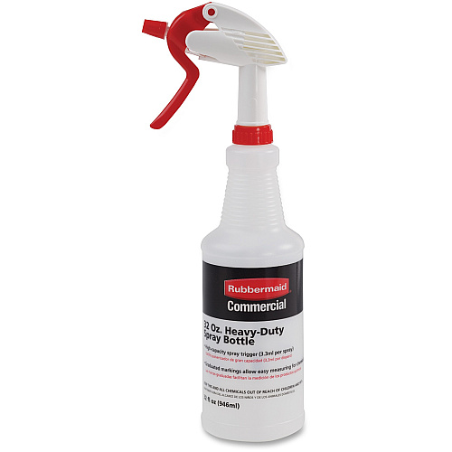 Rubbermaid Commercial Trigger Spray Bottle Suitable For Cleaning - Heavy Duty - 9.6" Height x 3.4" Width - Clear - 1 Each (9C03060000)