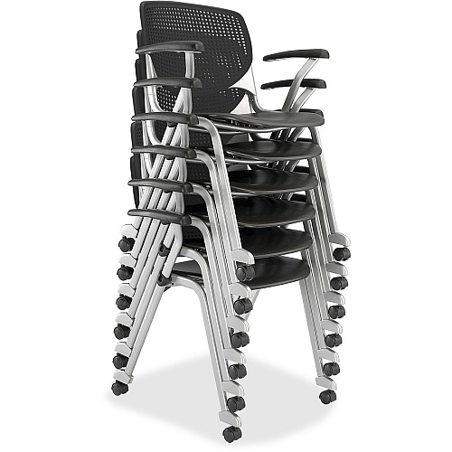 KFI "2300" Series Stack Chair Brownstone Seat Color - Polypropylene Seat Material - Brownstone Back Color - Polypropylene Back Material - Silver, Powder Coated Frame Color - Tubular Steel Frame Material - Four-legged Base - 1 Each (CS2300P18)