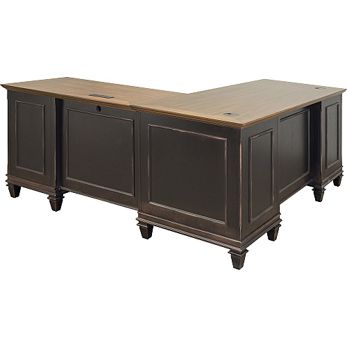 Martin Hartford L-Shaped Desk Vintage Black - 1 Each (IMHF684RRR)