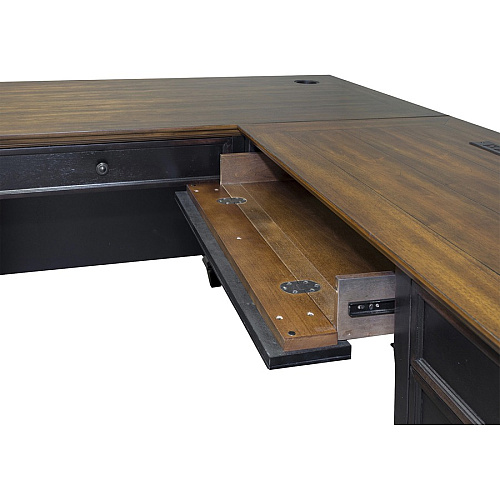 Martin Hartford L-Shaped Desk Vintage Black - 1 Each (IMHF684RRR)