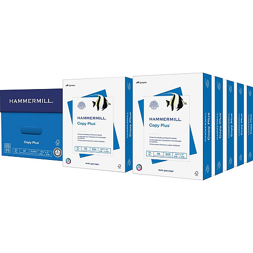 Hammermill Copy Plus Paper - White 92 Brightness - Letter - 8 1/2" x 11" - 20 lb Basis Weight - Acid-free, Quick Drying - White - 500 Sheets per Ream - 500 Sheets/Ream - 400 / Pallet (105007PL)