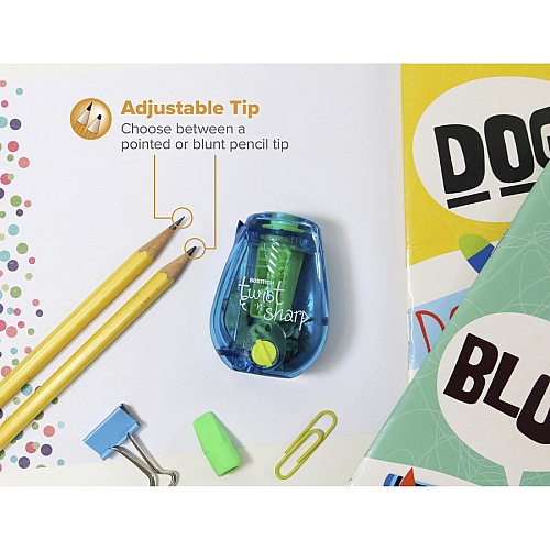 Bostitch Twist-N-Sharp Pencil Sharpener Handheld - Assorted - 1 Each (PS1ADJ)