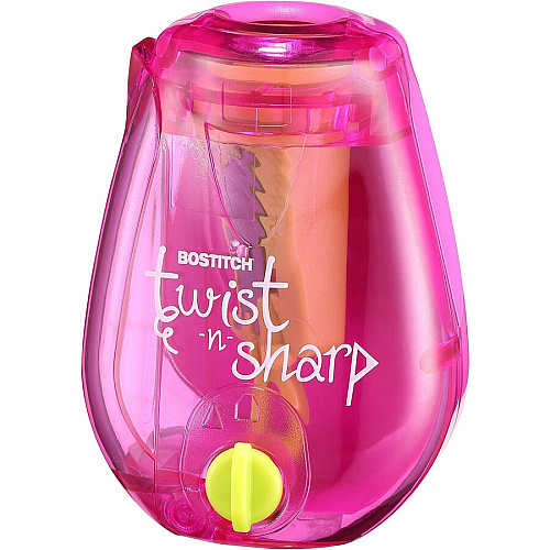 Bostitch Twist-N-Sharp Pencil Sharpener Handheld - Assorted - 1 Each (PS1ADJ)