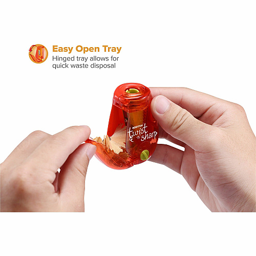 Bostitch Twist-N-Sharp Pencil Sharpener Handheld - Assorted - 1 Each (PS1ADJ)
