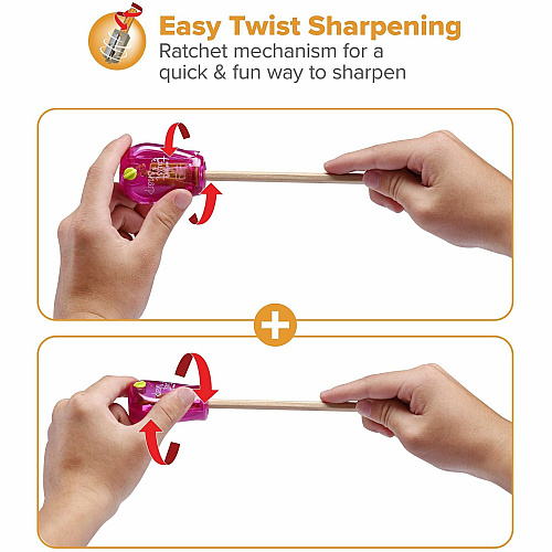Bostitch Twist-N-Sharp Pencil Sharpener Handheld - Assorted - 1 Each (PS1ADJ)