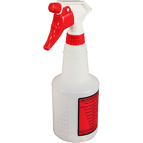 Spray Alert Spray Bottle Leak Proof - 10.6" Height x 4.5" Width - White - 3 / Pack (5024SS)