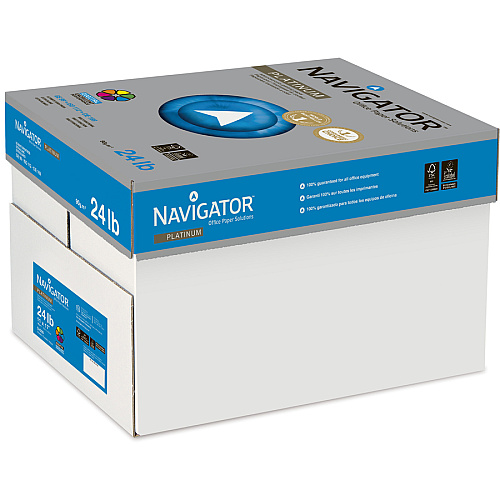 Navigator Platinum Superior Productivity Multipurpose Paper - Silky Touch - Bright White 99 Brightness - 96% Opacity - 11" x 17" - 24 lb Basis Weight - Extra Smooth - Jam-free - Bright White - 500 Sheets per Ream - 5 / Carton (NPL1724)