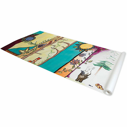 UCreate Mixed Media Paper Roll Art Project, Drawing, Banner, Mural - 1" Height x 36" Width x 30 ft Length - White - 1 Roll (4845)