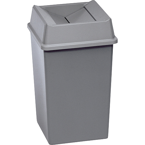 Rubbermaid Commercial Untouchable Square Swing Top Square - Gray - 1 Each (266400GY)