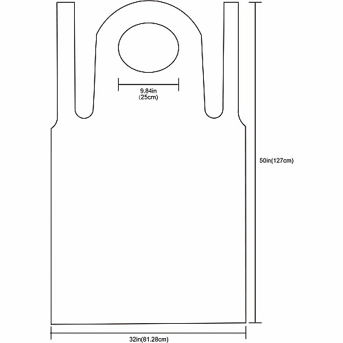 Genuine Joe 50" Disposable Poly Apron White - Polyethylene - 100 / Pack (GJO85141)