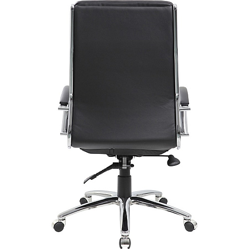 Boss Contemporary Executive Highback In Caressoft Plus Black Seat Color - Vinyl Seat Material - Chrome, Black Frame Color - Chrome Frame Material - High Back - 5-star Base - Black - 1 Each (B9471BK)