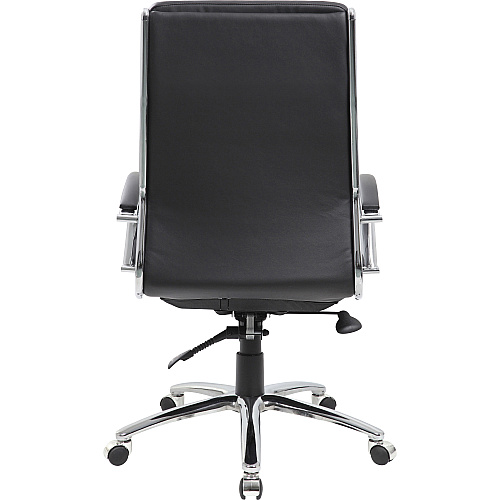 Boss Contemporary Executive Highback In Caressoft Plus Black Seat Color - Vinyl Seat Material - Chrome, Black Frame Color - Chrome Frame Material - High Back - 5-star Base - Black - 1 Each (B9471BK)
