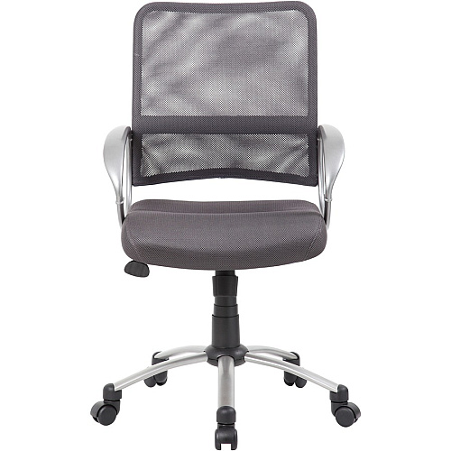 Boss Mesh Back Chair Charcoal Gray Seat Color - Mesh Seat Material - Chrome, Black Frame Color - Pewter Frame Material - 5-star Base - Charcoal Gray - 1 Each (B6416CG)