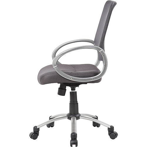Boss Mesh Back Chair Charcoal Gray Seat Color - Mesh Seat Material - Chrome, Black Frame Color - Pewter Frame Material - 5-star Base - Charcoal Gray - 1 Each (B6416CG)