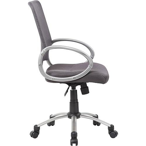 Boss Mesh Back Chair Charcoal Gray Seat Color - Mesh Seat Material - Chrome, Black Frame Color - Pewter Frame Material - 5-star Base - Charcoal Gray - 1 Each (B6416CG)