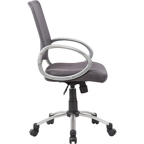 Boss Mesh Back Chair Charcoal Gray Seat Color - Mesh Seat Material - Chrome, Black Frame Color - Pewter Frame Material - 5-star Base - Charcoal Gray - 1 Each (B6416CG)