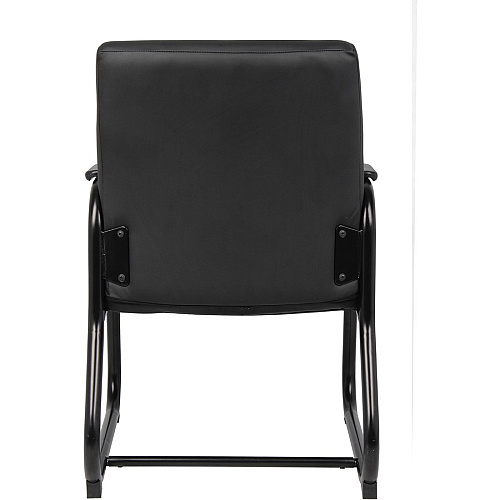 Boss Heavy Duty Guest Chair Black Seat Color - Vinyl Seat Material - Black Frame Color - Metal Frame Material - Sled Base - Black - 1 Each (B709)