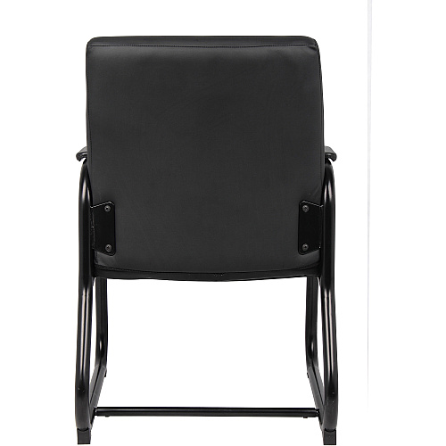 Boss Heavy Duty Guest Chair Black Seat Color - Vinyl Seat Material - Black Frame Color - Metal Frame Material - Sled Base - Black - 1 Each (B709)