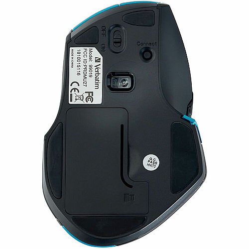 Verbatim Wireless Desktop 8-Button Deluxe Blue LED Mouse - Blue Blue LED/Optical - Wireless - Radio Frequency - Blue - 1 - USB - 1600 dpi - Scroll Wheel - 8 Button(s) (99019)