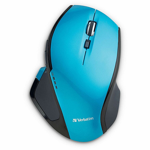 Verbatim Wireless Desktop 8-Button Deluxe Blue LED Mouse - Blue Blue LED/Optical - Wireless - Radio Frequency - Blue - 1 - USB - 1600 dpi - Scroll Wheel - 8 Button(s) (99019)