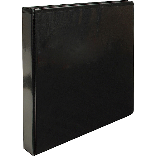 Business Source Round-ring View Binder 1" Binder Capacity - Letter - 8 1/2" x 11" Sheet Size - 225 Sheet Capacity - Fastener(s): Round Ring - Pocket(s): 2, Internal - Chipboard, Polypropylene - Black - Non-glare, Sturdy, Exposed Rivet, Durabl (BSN09952CT)