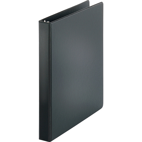 Business Source Basic Round-ring Binder 1" Binder Capacity - Letter - 8 1/2" x 11" Sheet Size - 3 Ring(s) - Fastener(s): Round Ring - Pocket(s): Inside Front & Back - Chipboard, Polypropylene - Black - 9.60 oz - Sturdy, Non Locking Mechanism, (BSN09976CT)